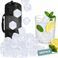 380 Pack Reusable Ice Cubes for Drinks, Transparent Square
