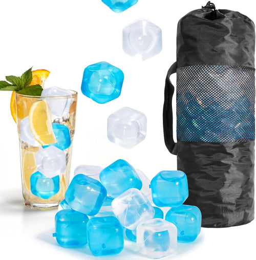 380 Pack Reusable Ice Cubes for Drinks, Transparent Square